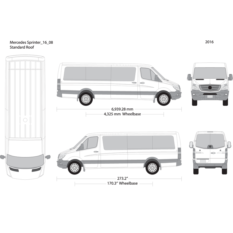 2016 Mercedes Sprinter V08 Vehicle Wrap Template