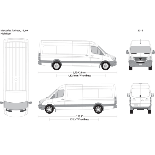 2016 Mercedes Sprinter V09 Vehicle Wrap Template