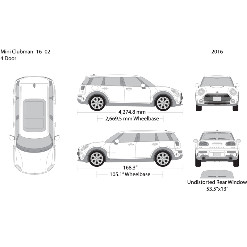 2016 Mini Cooper Mini Clubman V02 Vehicle Wrap Template