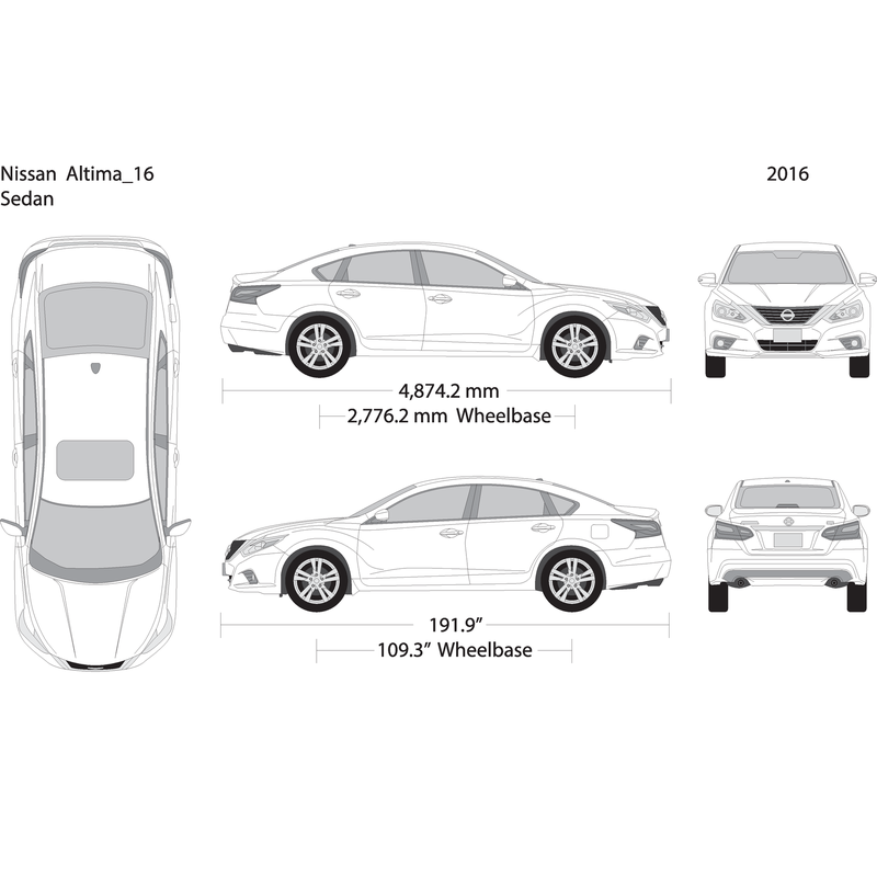 2016 Nissan Altima V01 Vehicle Wrap Template