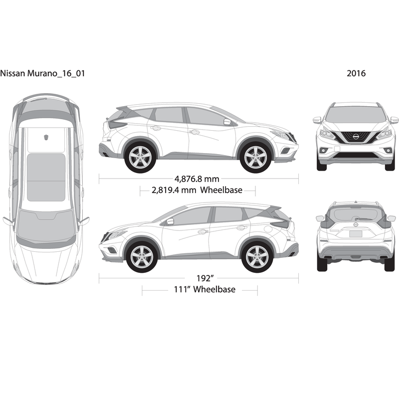2016 Nissan Murano V01 Vehicle Wrap Template