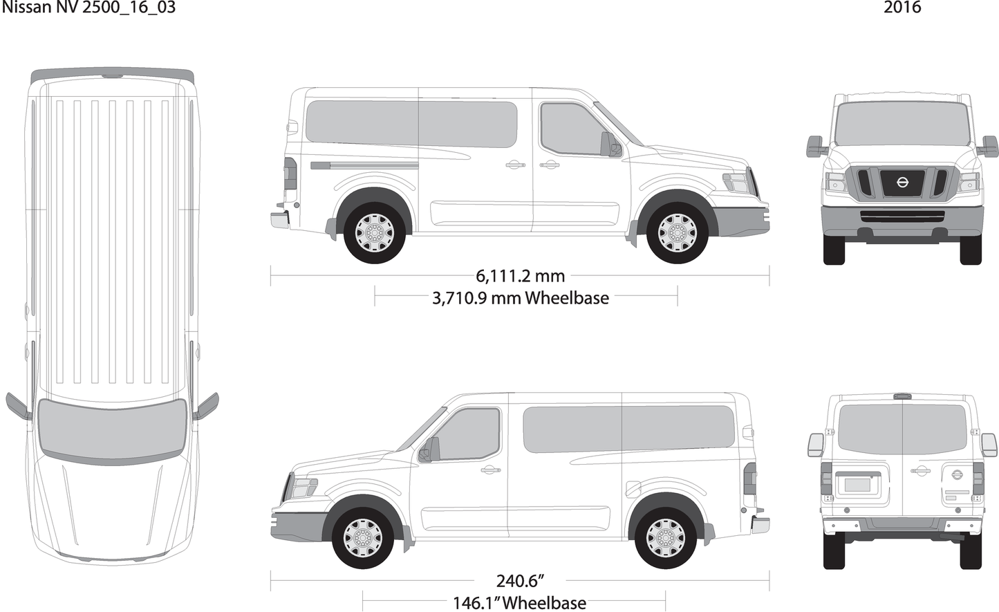 2016 Nissan Nv Passenger V03 Vehicle Wrap Template