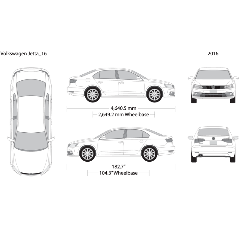 2016 Volkswagen Jetta V16 Vehicle Wrap Template