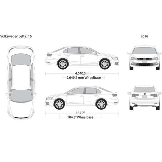 2016 Volkswagen Jetta V16 Vehicle Wrap Template