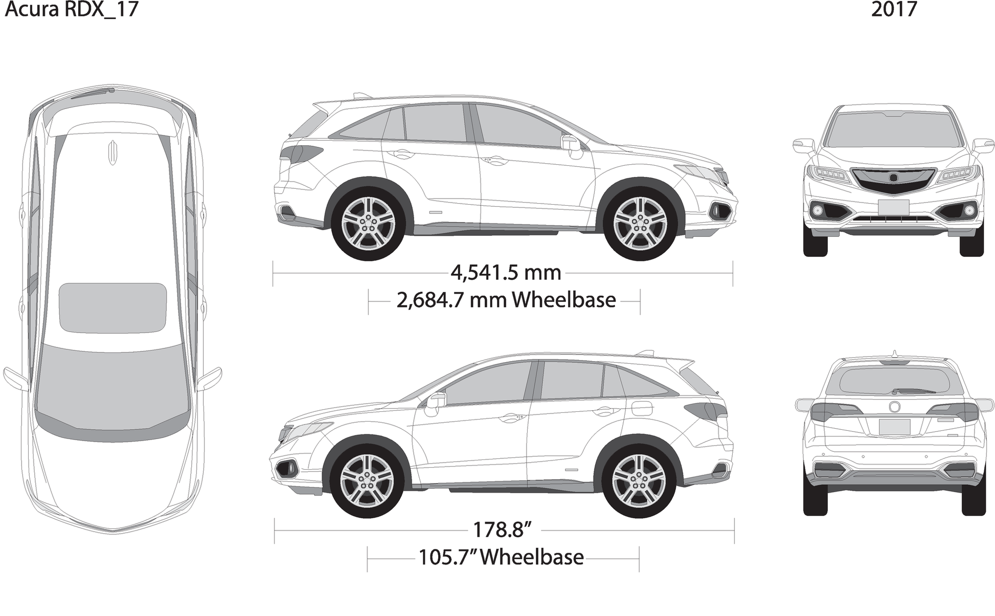 2017 Acura Rdx V17 Vehicle Wrap Template