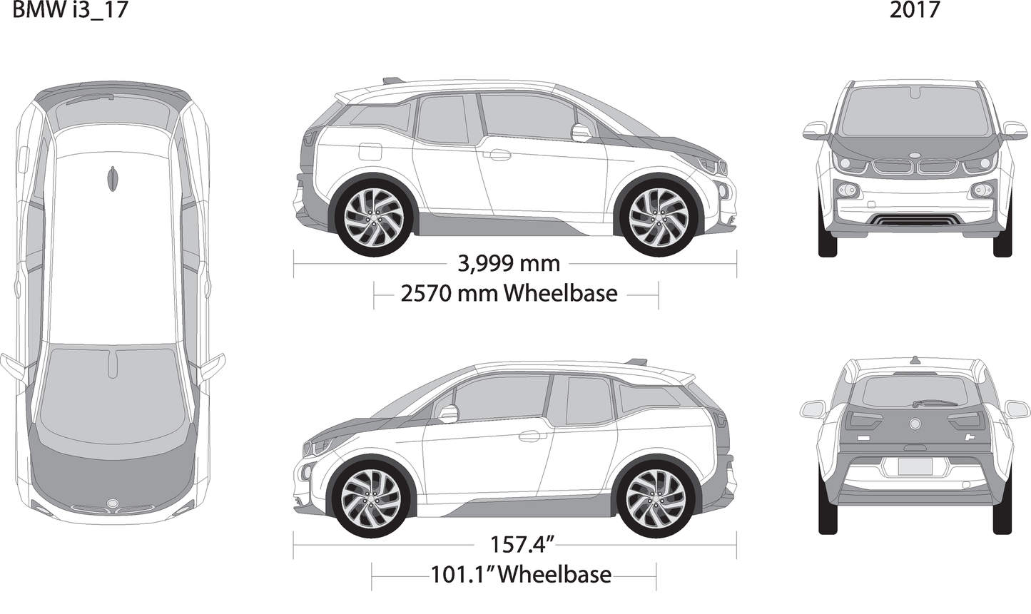 2017 Bmw I3 V17 Vehicle Wrap Template