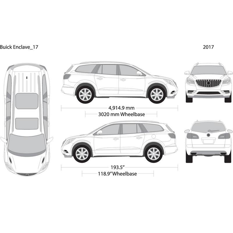 2017 Buick Enclave V17 Vehicle Wrap Template