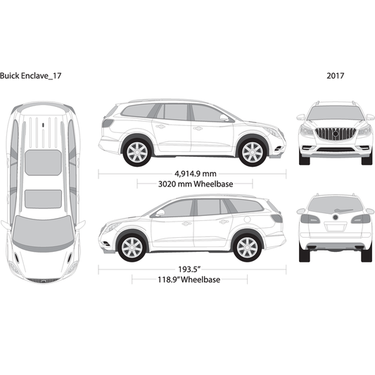 2017 Buick Enclave V17 Vehicle Wrap Template