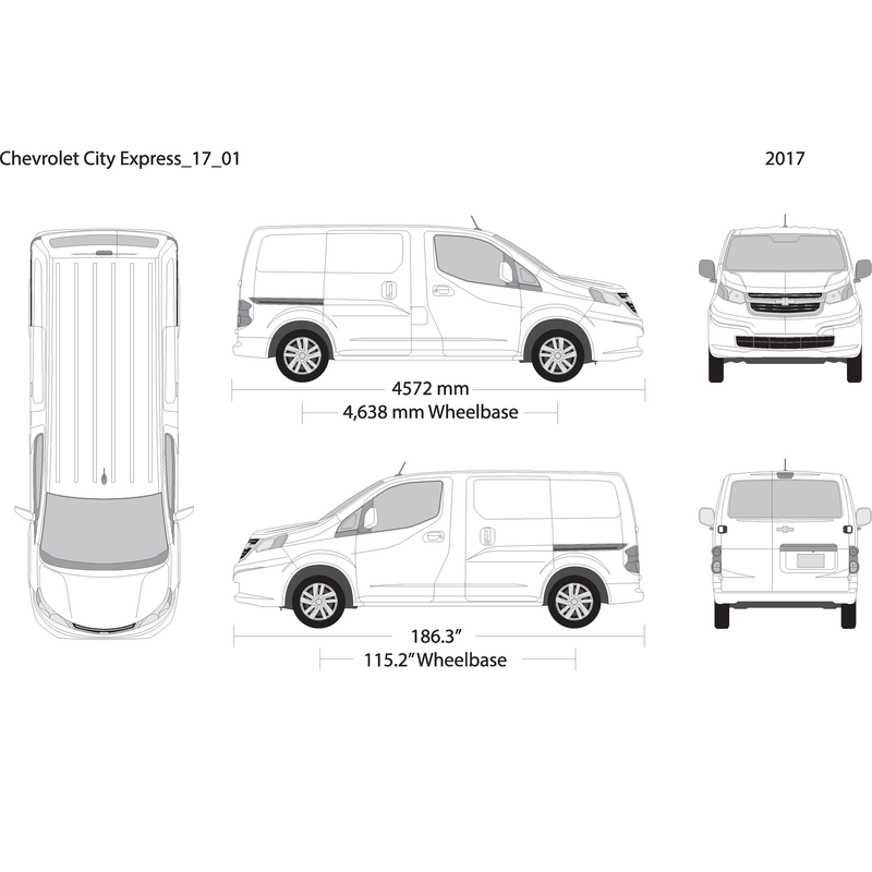 2017 Chevy City Express V01 Vehicle Wrap Template