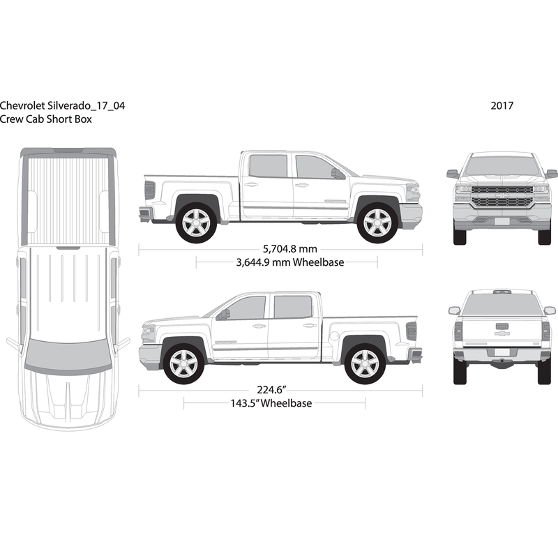 2017 Chevy Silverado 1500 V04 Vehicle Wrap Template