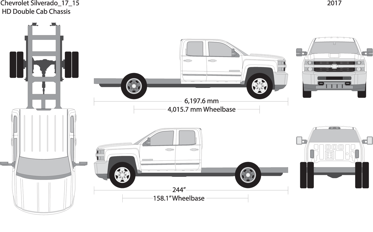 2017 Chevy Silverado 2500 3500 Hd V15 Vehicle Wrap Template