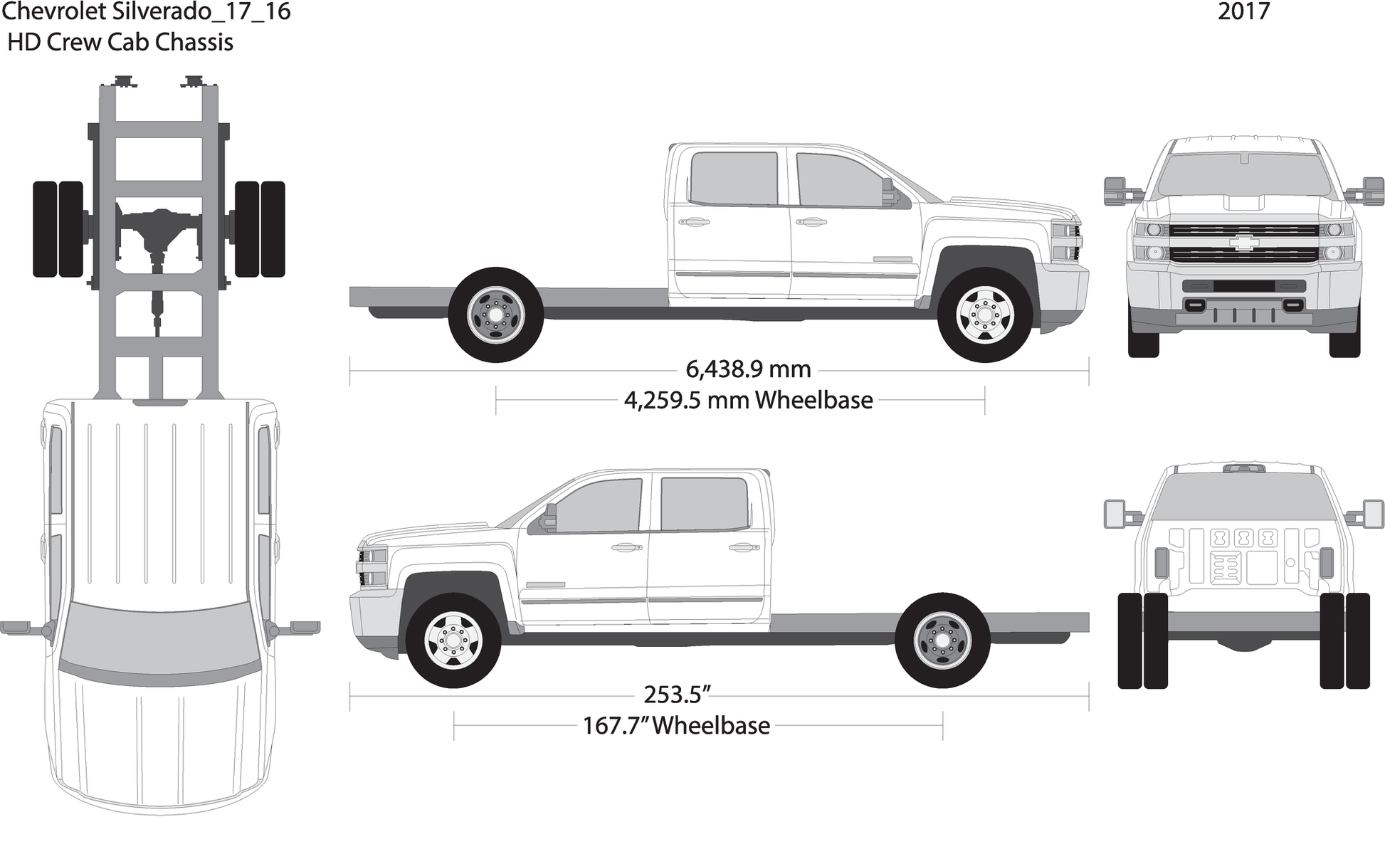 2017 Chevy Silverado 2500 3500 Hd V16 Vehicle Wrap Template