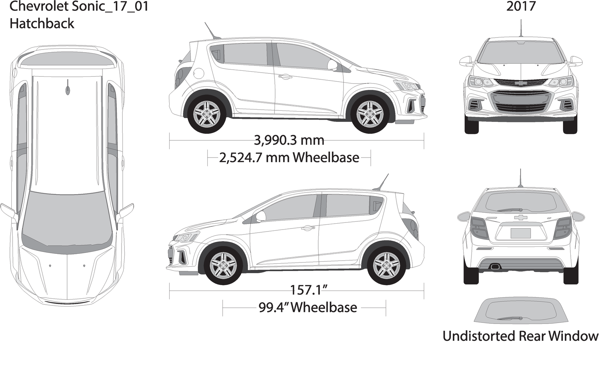 2017 Chevy Sonic V01 Vehicle Wrap Template