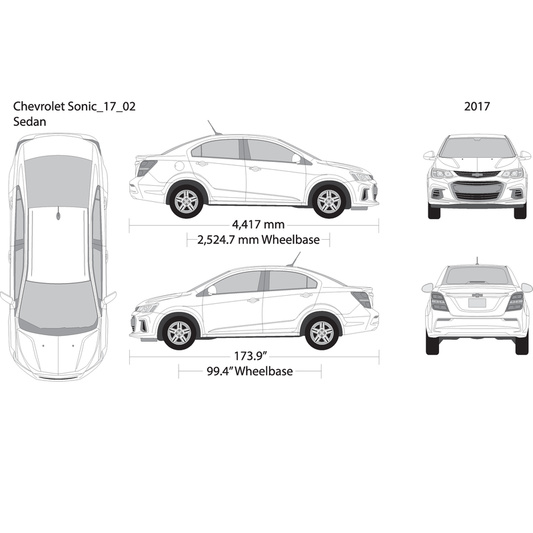 2017 Chevy Sonic V02 Vehicle Wrap Template