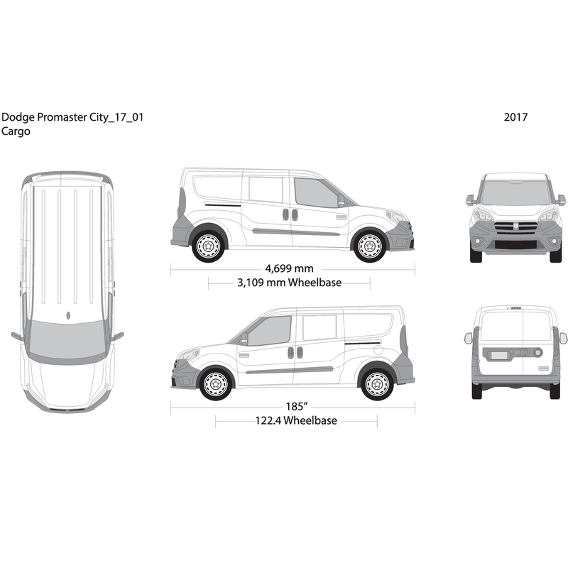 2017 Dodge Promaster City V01 Vehicle Wrap Template