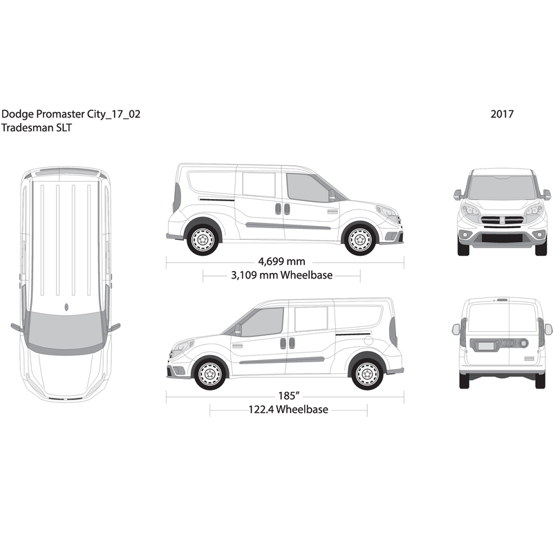 2017 Dodge Promaster City V02 Vehicle Wrap Template