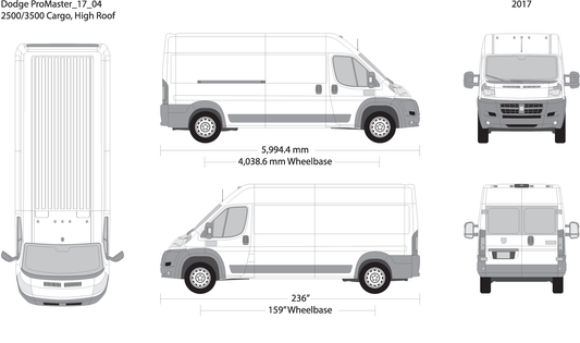 2017 Dodge Promaster V04 Vehicle Wrap Template
