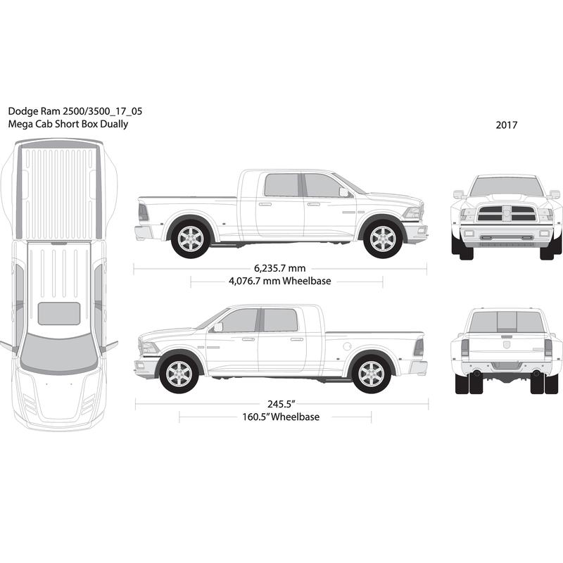2017 Dodge Ram 2500 3500 V05 Vehicle Wrap Template