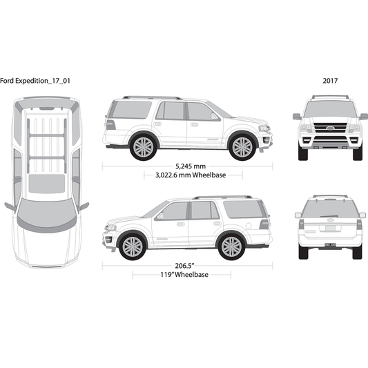 2017 Ford Expedition V01 Vehicle Wrap Template