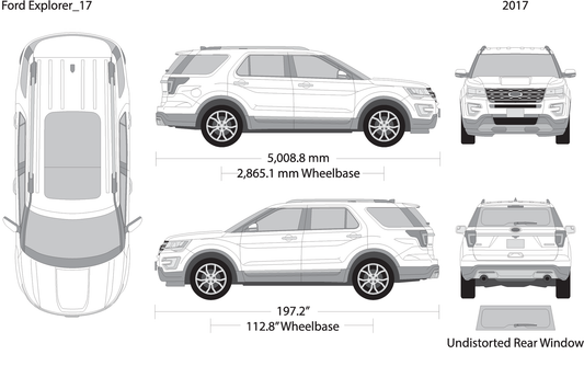 2017 Ford Explorer V17 Vehicle Wrap Template