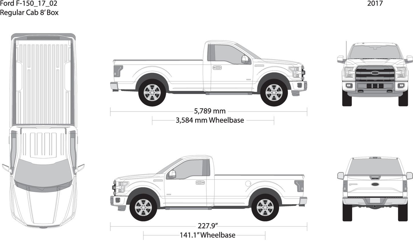 2017 Ford F 150 V02 Vehicle Wrap Template
