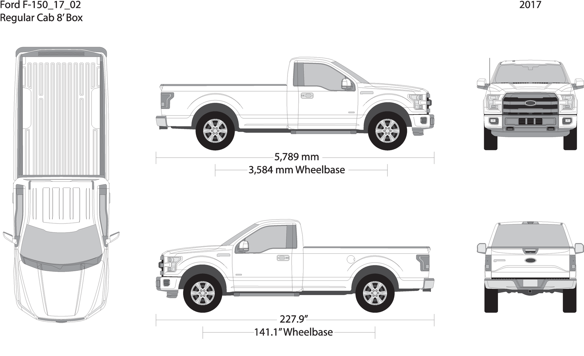 2017 Ford F 150 V02 Vehicle Wrap Template