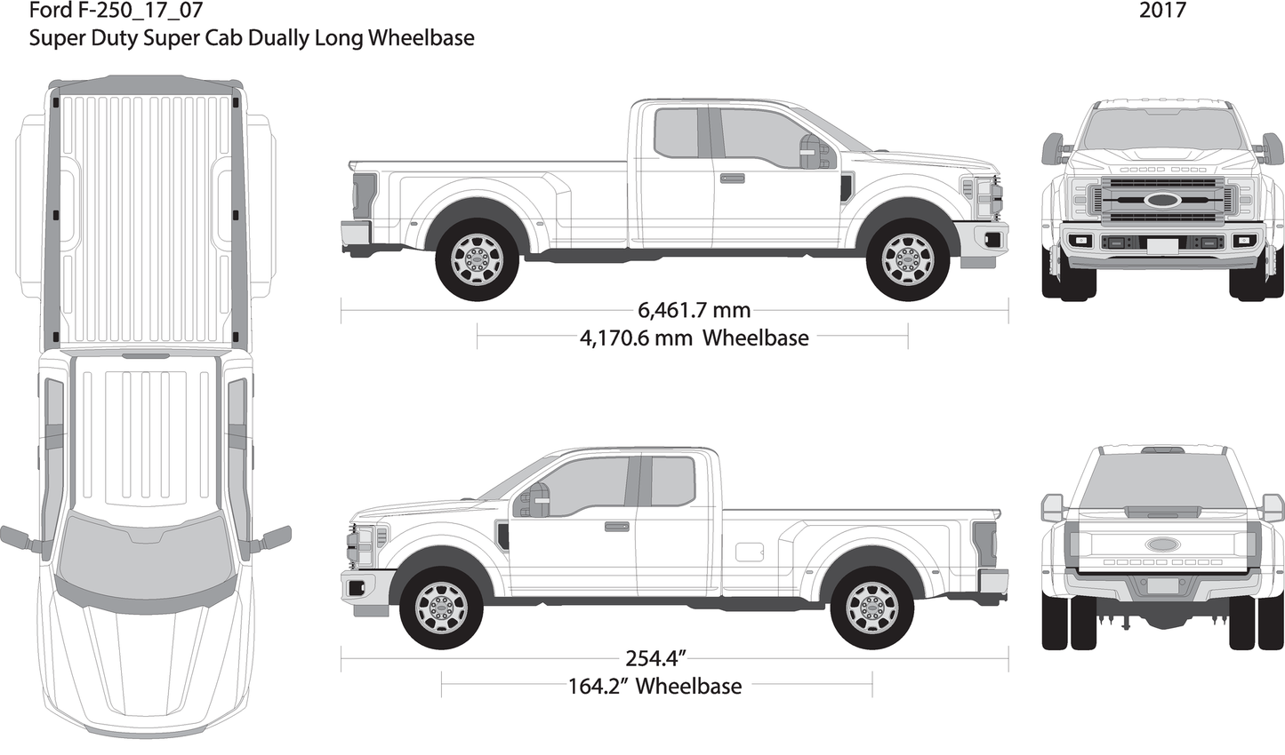 2017 Ford F 250 V07 Vehicle Wrap Template