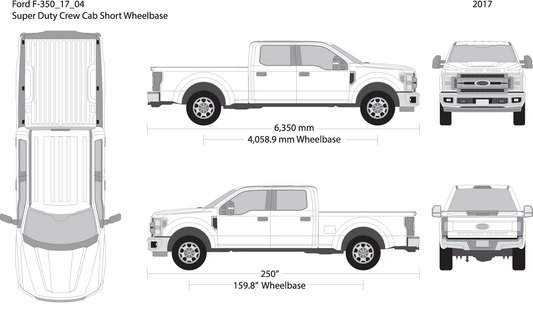 2017 Ford F 350 V04 Vehicle Wrap Template