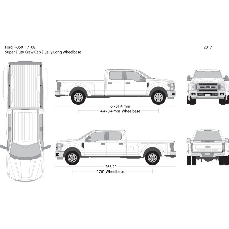 2017 Ford F 350 V08 Vehicle Wrap Template