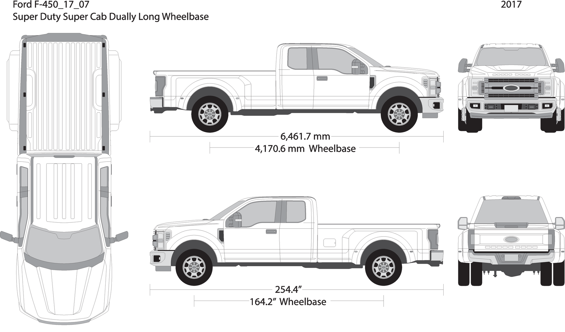 2017 Ford F 450 V07 Vehicle Wrap Template