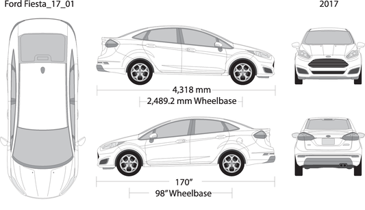 2017 Ford Fiesta V01 Vehicle Wrap Template