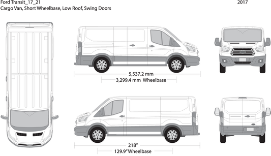2017 Ford Transit Swing Door V21 Vehicle Wrap Template