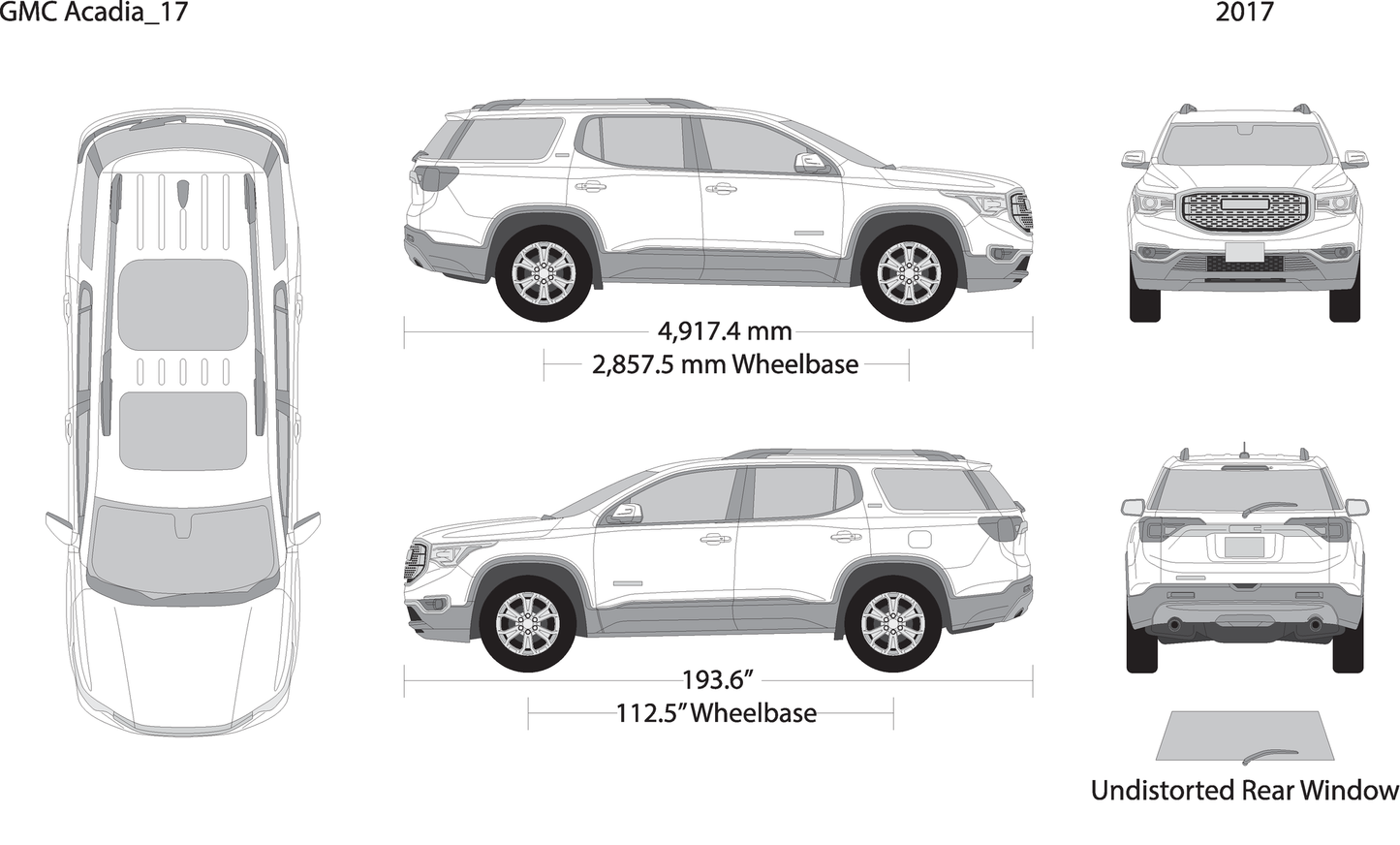 2017 Gmc Acadia V17 Vehicle Wrap Template