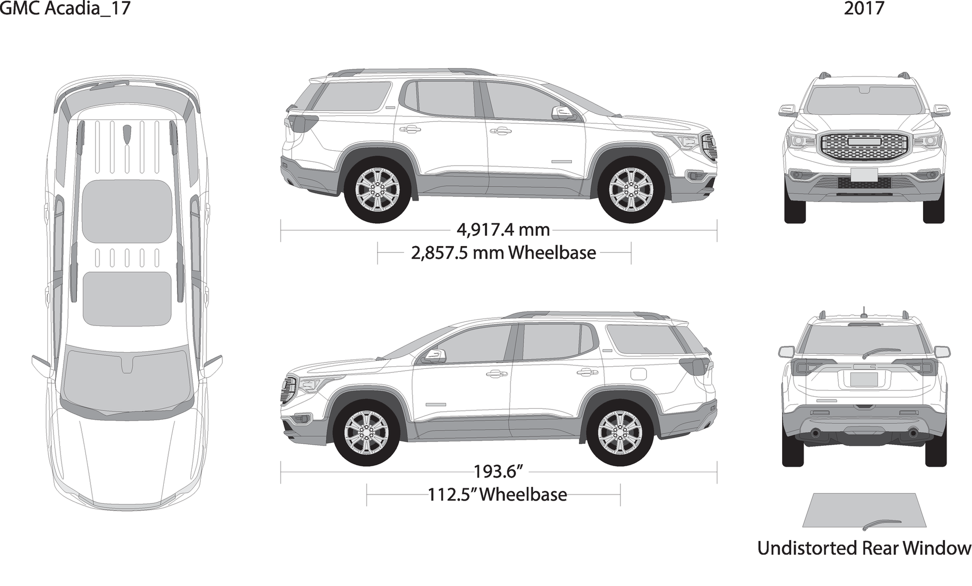 2017 Gmc Acadia V17 Vehicle Wrap Template