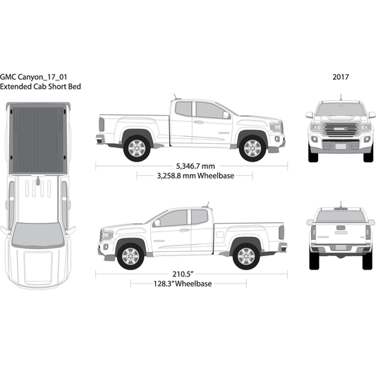 2017 Gmc Canyon V01 Vehicle Wrap Template