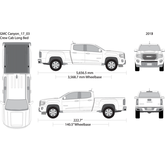 2017 Gmc Canyon V03 Vehicle Wrap Template