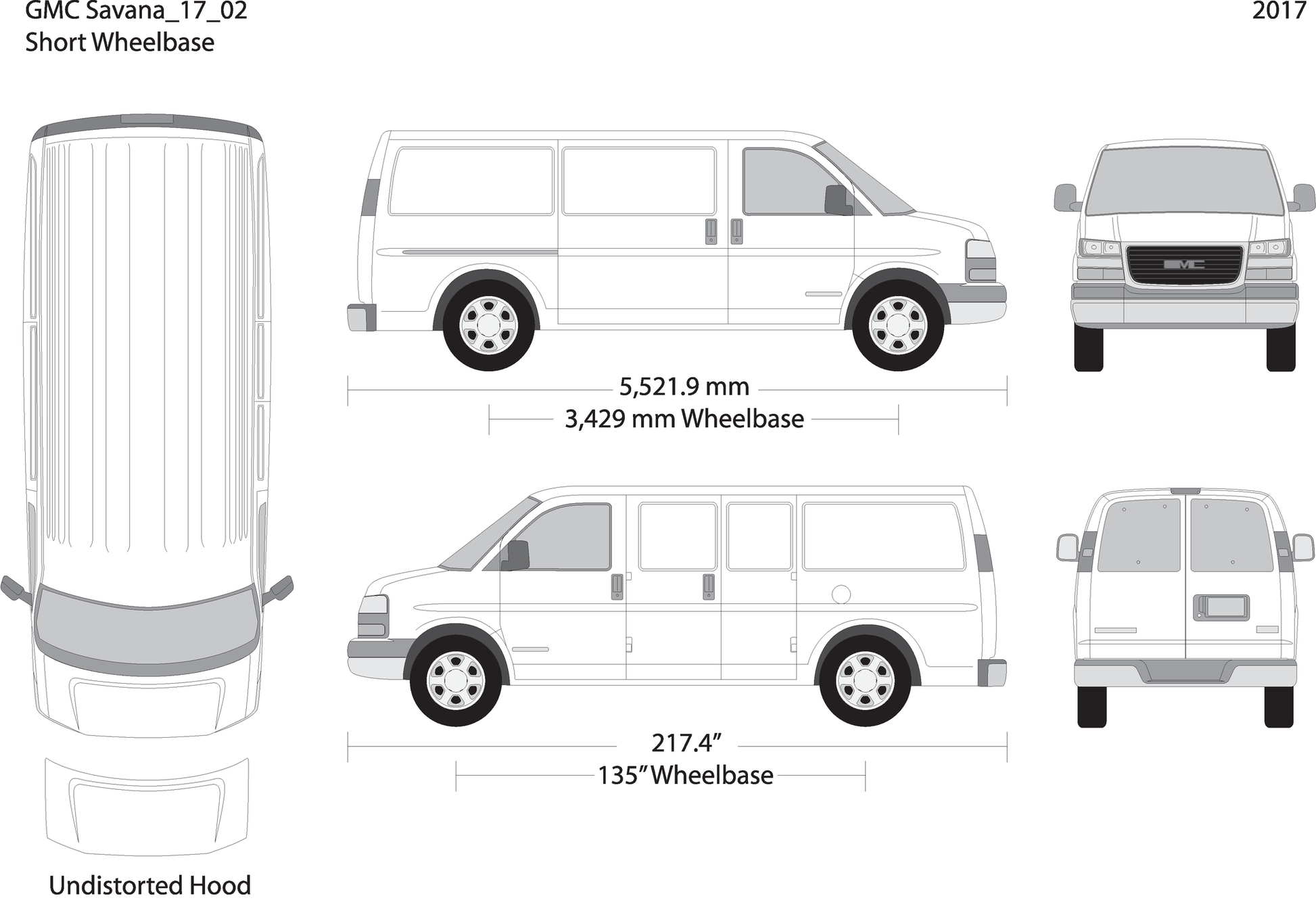 2017 Gmc Savana V02 Vehicle Wrap Template