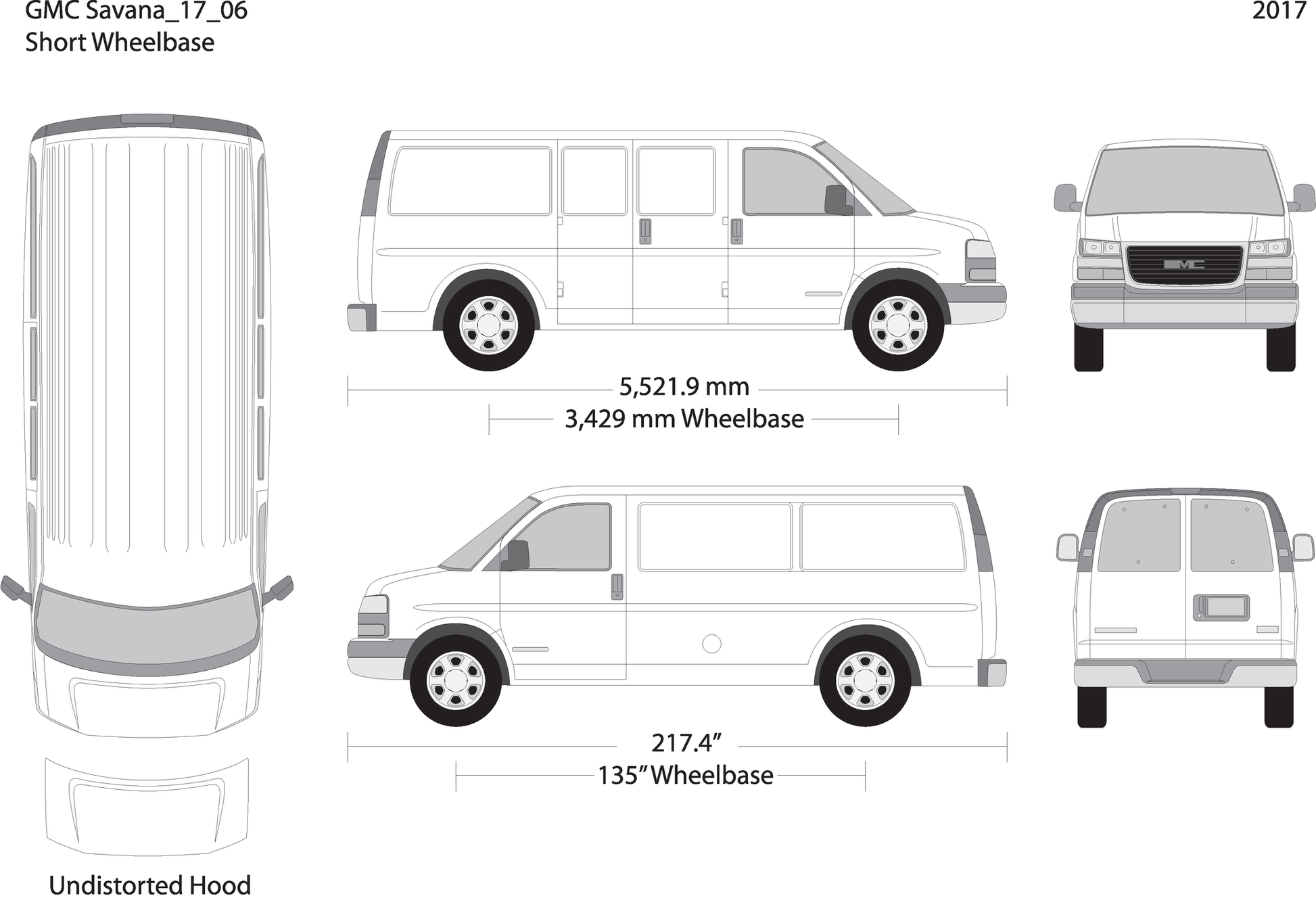 2017 Gmc Savana V06 Vehicle Wrap Template
