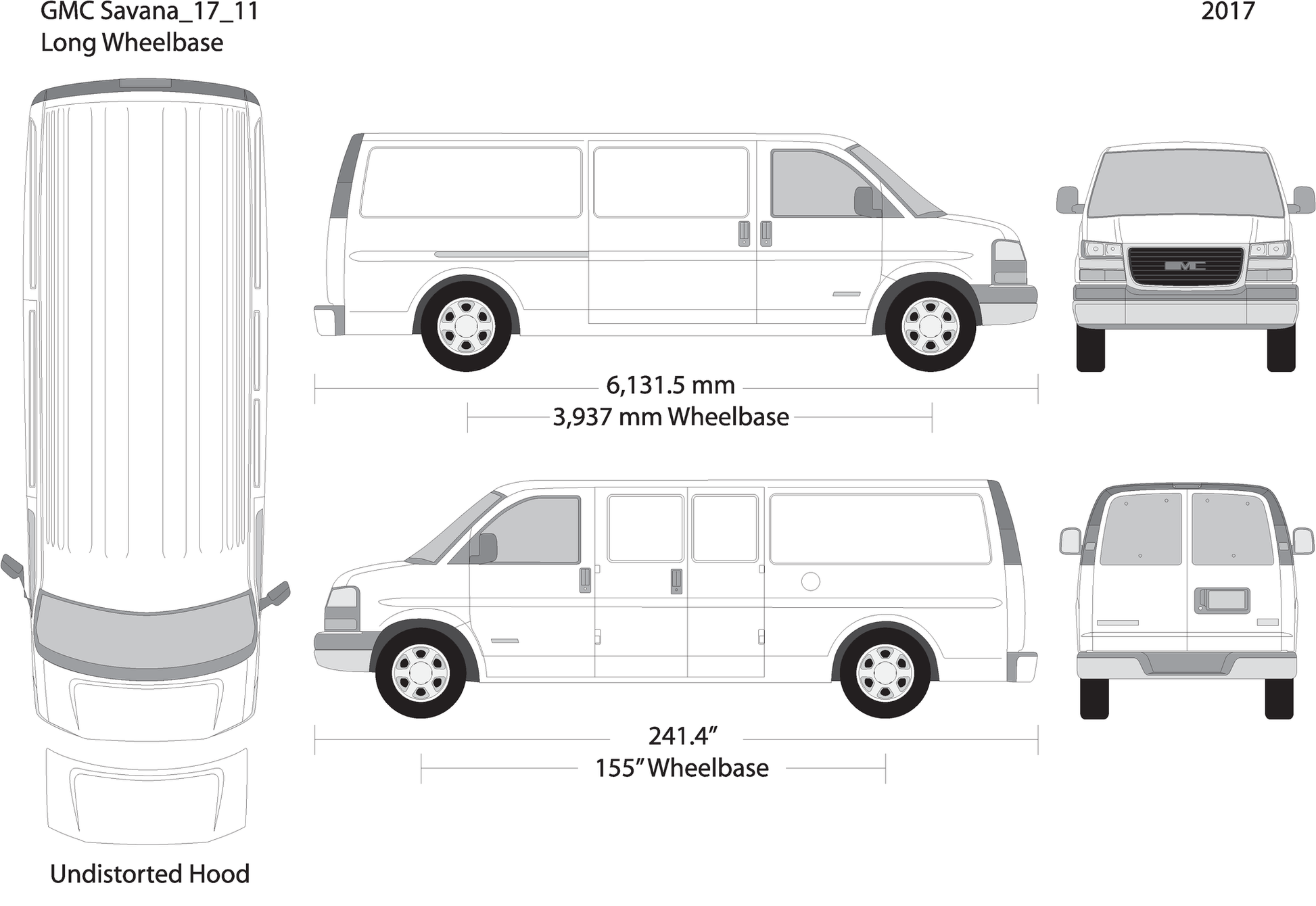 2017 Gmc Savana V11 Vehicle Wrap Template