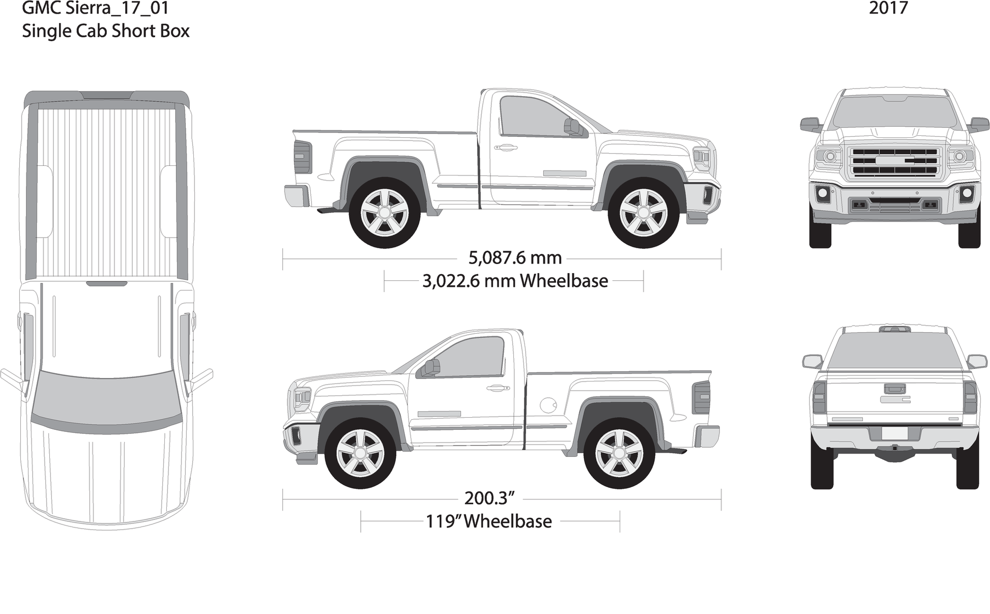 2017 Gmc Sierra 1500 V01 Vehicle Wrap Template