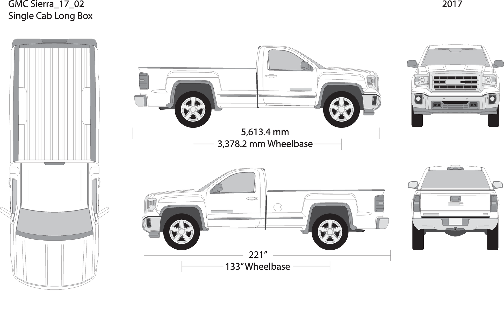 2017 Gmc Sierra 1500 V02 Vehicle Wrap Template