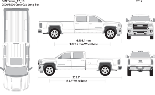 2017 Gmc Sierra 2500 3500 Hd V10 Vehicle Wrap Template