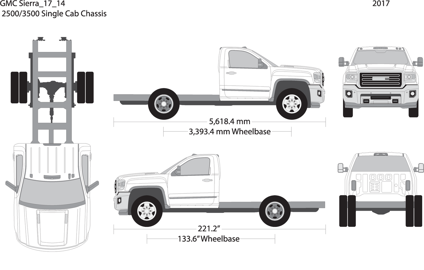 2017 Gmc Sierra 2500 3500 Hd V14 Vehicle Wrap Template