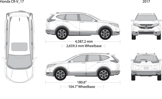 2017 Honda Cr V V17 Vehicle Wrap Template
