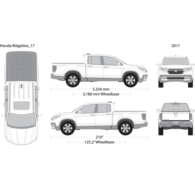 2017 Honda Ridgeline V17 Vehicle Wrap Template