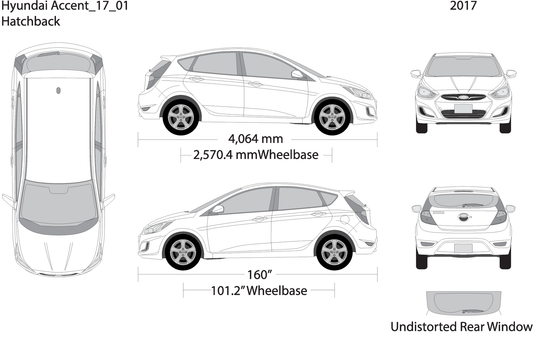 2017 Hyundai Accent Hatchback V01 Vehicle Wrap Template