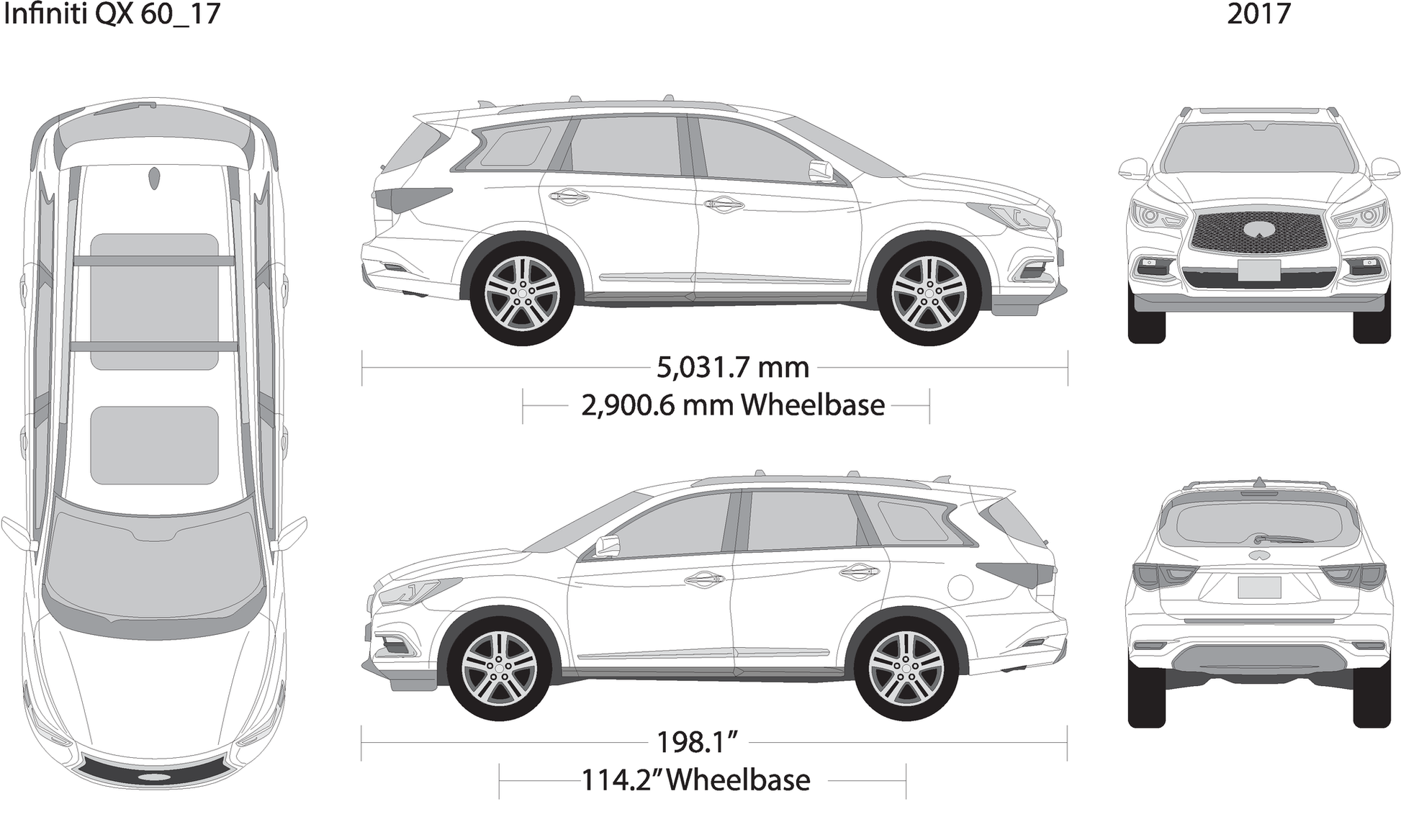 2017 Infiniti Qx60 V17 Vehicle Wrap Template