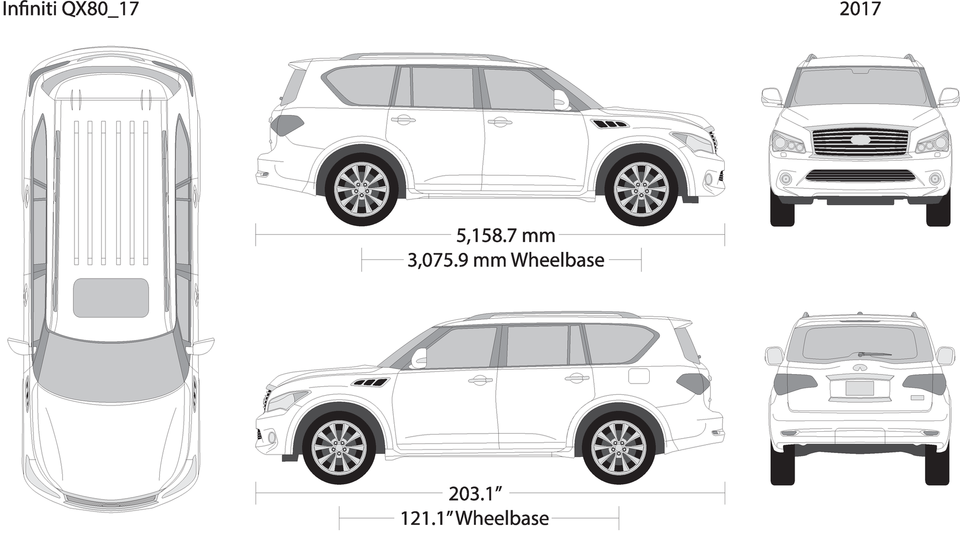 2017 Infiniti Qx80 V17 Vehicle Wrap Template