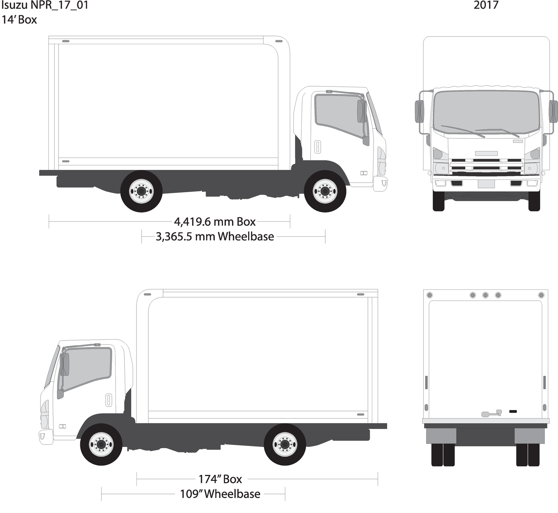 2017 Isuzu Npr V01 Vehicle Wrap Template