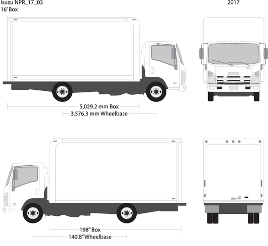 2017 Isuzu Npr V03 Vehicle Wrap Template